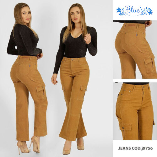 Jeans cargo camel